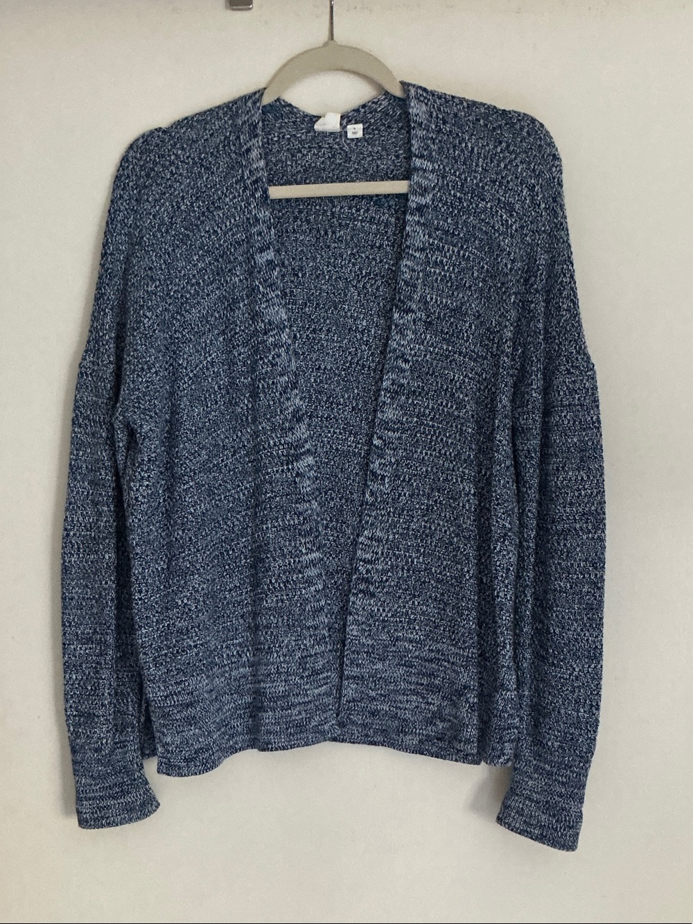 GAP Open-Front Navy Marled Cardigan